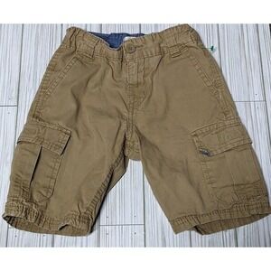 Levi Strauss & Co. Boys Tan Khaki Twill Cargo Shorts Elastic Waist